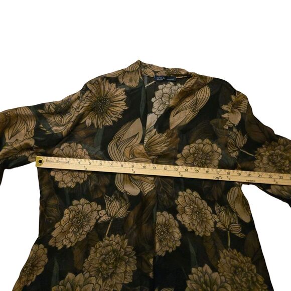 Lola Italy M Viscose/Silk Whimsigoth Fairy Grunge Floral Sheer Flowy - Picture 8 of 10